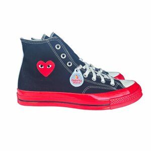 ❤️Converse Chuck 70 Hi  Comme Des Garçons Play Men Shoes Sz 10 Black Red A01793C